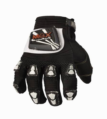 GUANTES MOTOCROSS MAX VMX09 (NEGRO) L/PREMIUM TALLE M [MVMX09N/M]